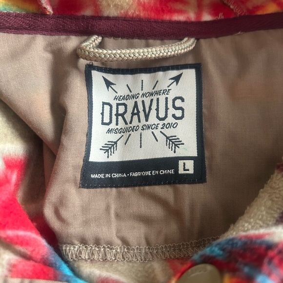 Dravus red and tan pullover with aztec print size L - Picture 3 of 8